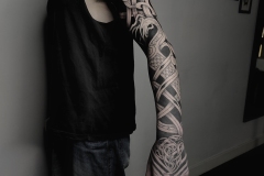 Tatuaje Manga Completa Blackwork Nórdico Vikingo - Buenos Aires